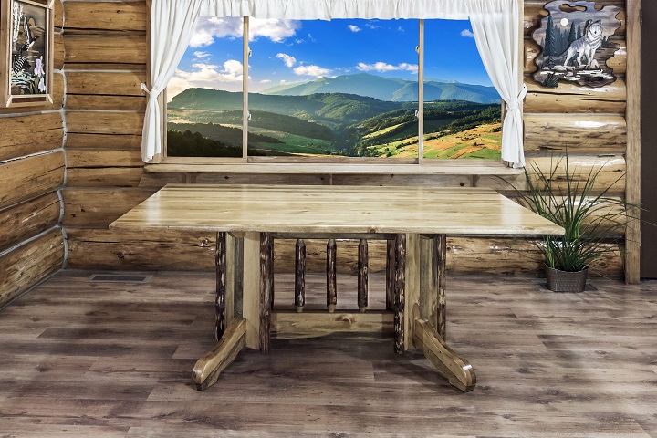 log dining room tables
