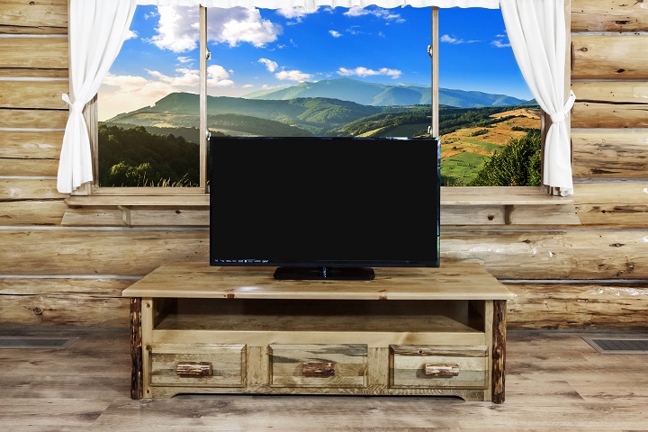 rustic tv stands flat screens